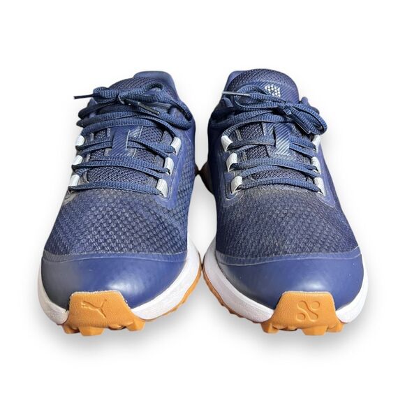 Puma Spikeless Fusion Grip Navy Blue & Silver Golf Shoes Mens Size 10, 377527-03 main image 5